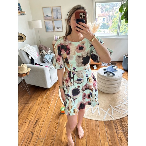 Karina Grimaldi Fleur Print Dress Medium NWT - Picture 5 of 11